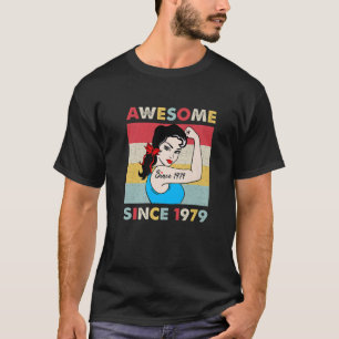 43 Year 43Rd Birthday Women Vintage 1979 Birthday T-Shirt