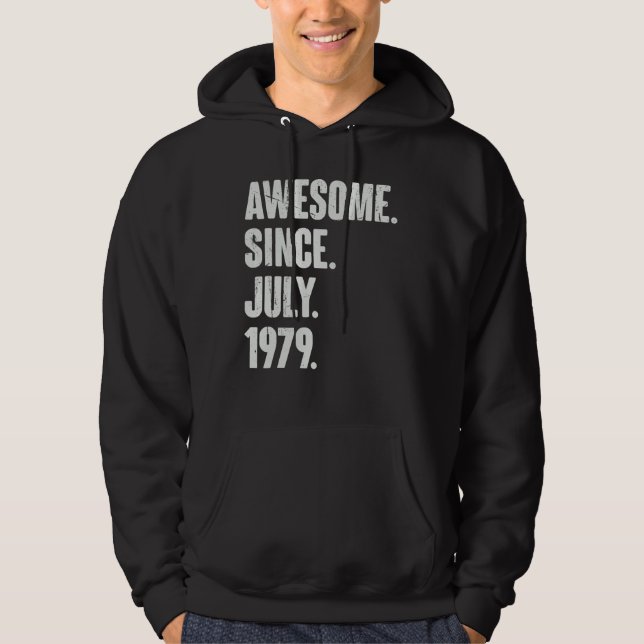 43 Year Old  43rd Birthday  Awesome Since July 197 Hoodie (Front)