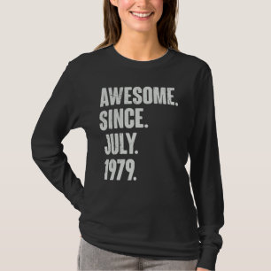 43 Year Old 43rd Birthday Awesome Since July 197 T-Shirt