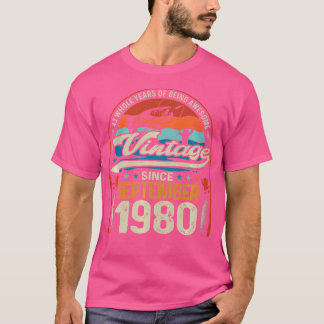 43 Year Old Fly Fishing Lovers September 1980 43Rd T-Shirt