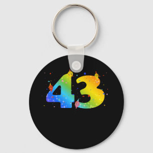 43 Year Old Girls 43th Birthday Keychain