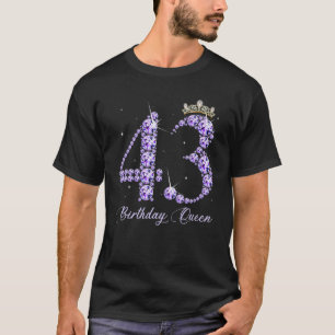 43 Year Old Its My 43Rd Birthday Queen Diamond Hee T-Shirt
