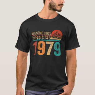 43 Years Old  43rd Birthday Awesome Since October  T-Shirt