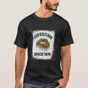 43 Years Old Birthday Awesome Since 1979 Leopard L T-Shirt
