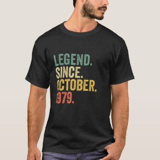 43 Years Old Legend Since October 1979 43rd Birthd T-Shirt
