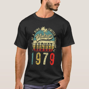 43 Years Old Vintage August 1979 43rd Birthday Men T-Shirt