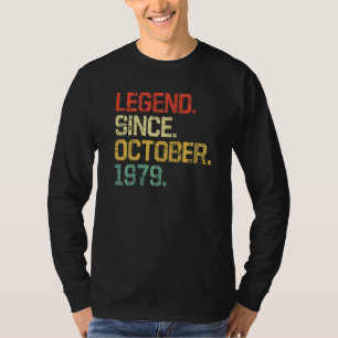 43 Years Old  Vintage Legend Since October 1979 T-Shirt