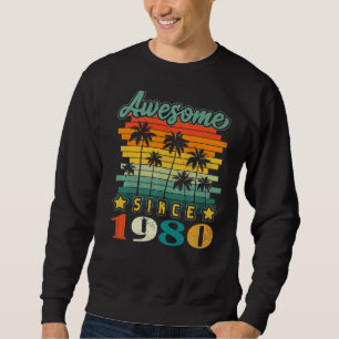 43 Yrs Old Gifts Vintage Awesome Since 1980 43th B Sweatshirt