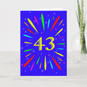 43e carte d'explosion d'anniversaire