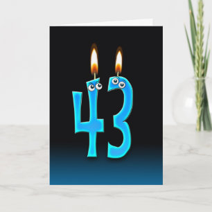 43rd Birthday Candles Card