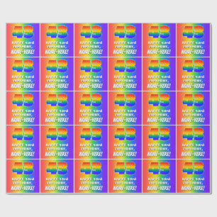 43rd Birthday: Colourful, Fun Rainbow Pattern # 43 Wrapping Paper