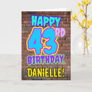 43rd Birthday - Fun, Urban Graffiti Inspired Look Card