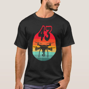 43rd Birthday I Retro Remote Control Drones With C T-Shirt