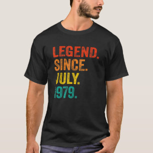 43rd Birthday Legend Since July 1979 43 Years Old  T-Shirt