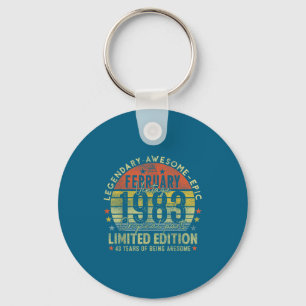 43rd Birthday Legends February 1996 Keychain