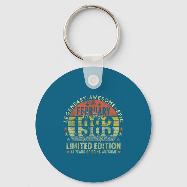 43rd Birthday Legends February 1996 Keychain (Front)