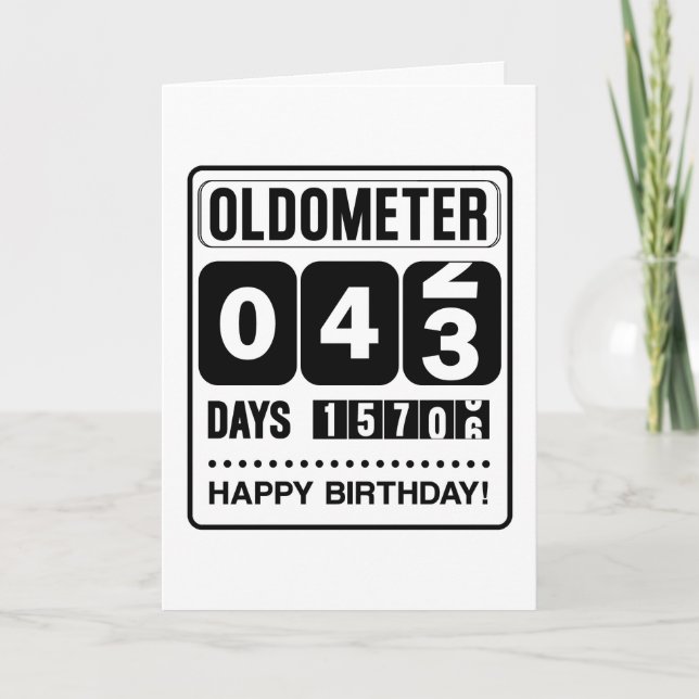 43rd Birthday Oldometer Card (Front)