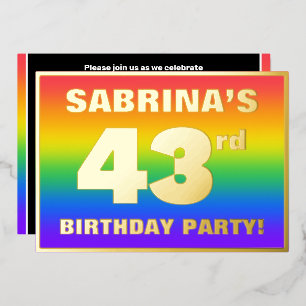 43rd Birthday Party: Fun, Colourful Rainbow Patter