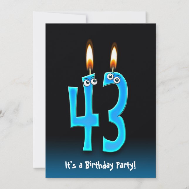 43rd Birthday Party Invite (Front)