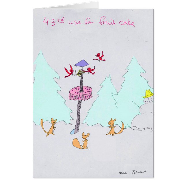 43rd Use For Fruitcake Holiday Greeting Card (Front)