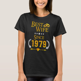 43rd Wedding Anniversary Best Wife Since 1979 T-Shirt