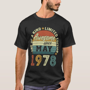 43th Birthday Vintage Awesome Since May 1978 T-Shirt