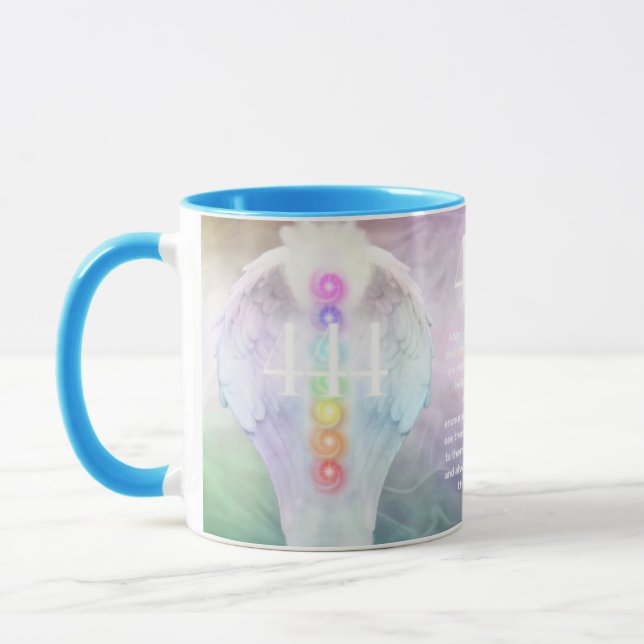 444 Angel Numbers Meaning - Esoteric Gifts Mug (Left)
