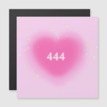 444 Modern Pink Heart Aesthetic Angel Number     