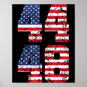 44-48 Obama For President '28 2028 4th Of July Poster