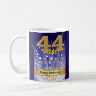 44 Year CUSTOM Recovery Anniversary Bold Numeral Coffee Mug
