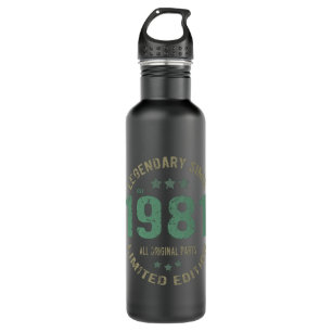 44 Year Old Bday 1981 Legend 44th Birthday Gift 710 Ml Water Bottle