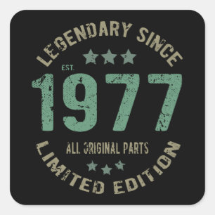 44 Year Old Bday Legend 44th Birthday Square Sticker