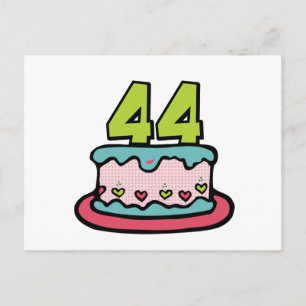44 Year Old Birthday Cake Postcard