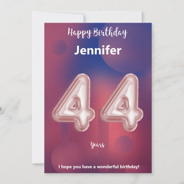44 year old Happy Birthday card (Front)