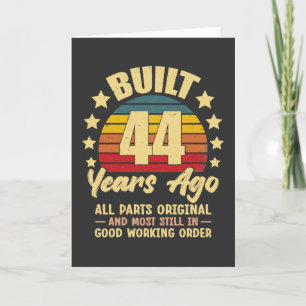 44 Years Ago All Parts Original 44th Birthday Card