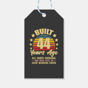 44 Years Ago All Parts Original 44th Birthday  Gift Tags