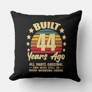 44 Years Ago All Parts Original 44th Birthday Throw Pillow