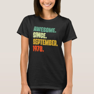 44 Years Old Awesome Since September 1978 44th 4 T-Shirt