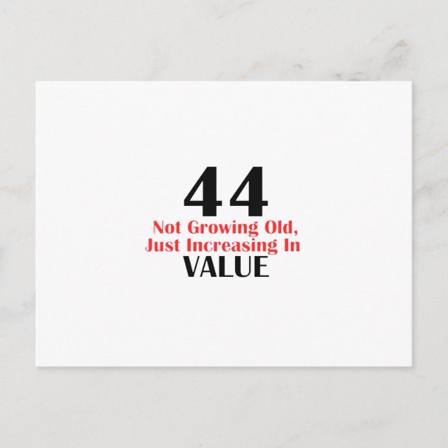 44 years old birthday designs postcard (Front)