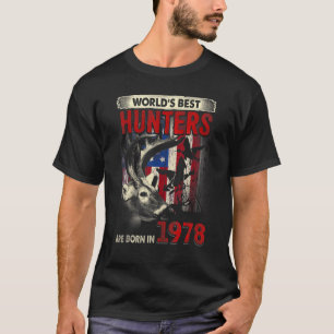 44 Years Old Deer Hunter Born In 1978 44th Birthda T-Shirt