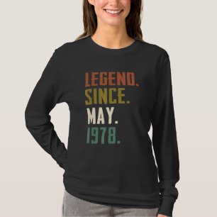 44 Years Old Legend Since May 1978 44th Birthday T-Shirt