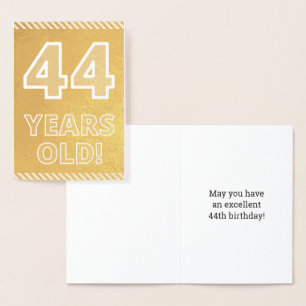 44ème anniversaire : audacieux "44 ans !" Carte Go