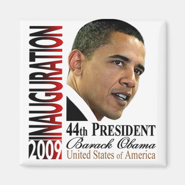 44ème Président Barack Obama - Magnet d'investitur (Devant)