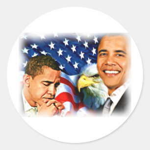 44th & 45th President Barack Obama_ Classic Round Sticker