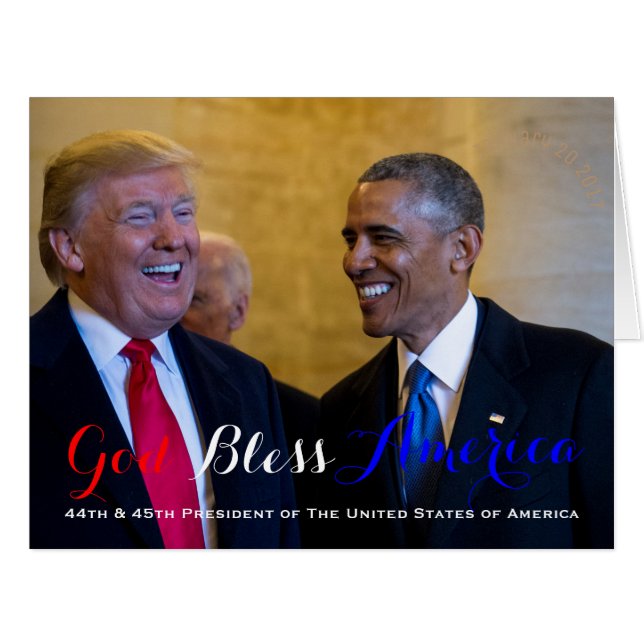 44th and 45th President of The USA Obama and Trump (Front Horizontal)