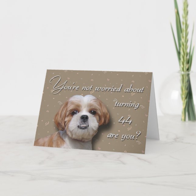 44th Birthday Dog Card (Front)