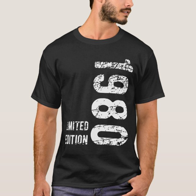 44th Birthday Gift 1980 Limited Edition 44 Years T-Shirt (Front)