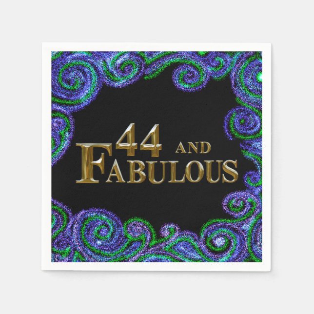 44th  Birthday  Napkin (Front)