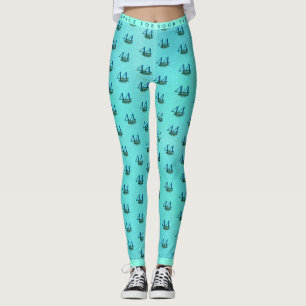 44th Birthday or Anniversary Peacock Pattern Leggings