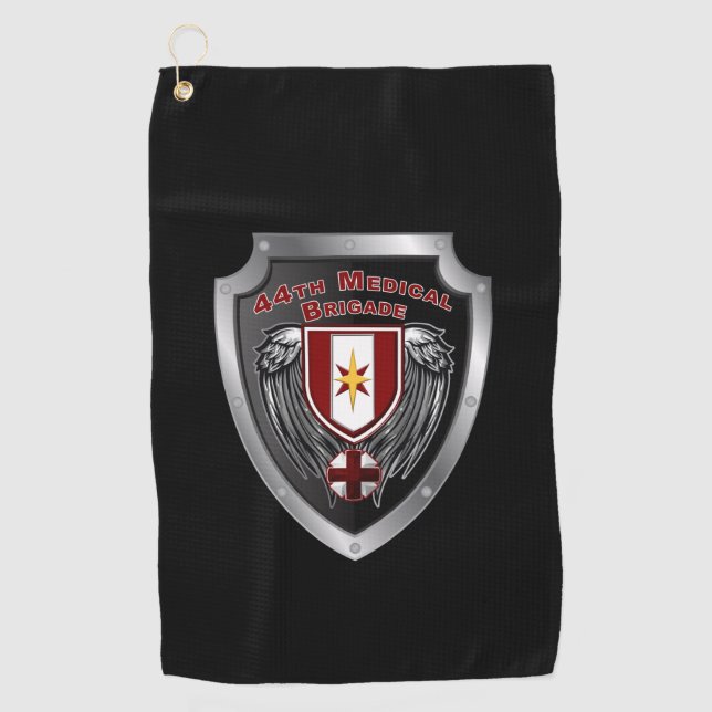 44th Medical Brigade “Dragon Medics” Shield Golf Towel (Front)
